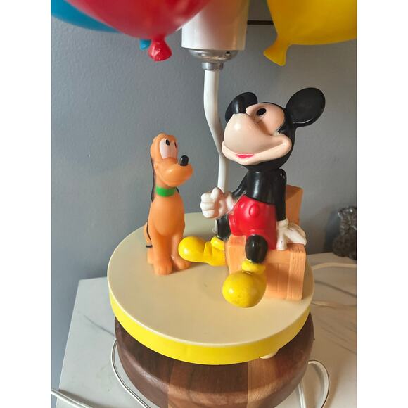 Vintage Disney Mickey Mouse Pluto Balloon Lamp Working Complete Balloon Cluster - Picture 6 of 16